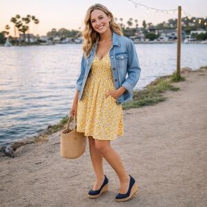 VISCATA Women's Navy Espadrille Wedges Size 37